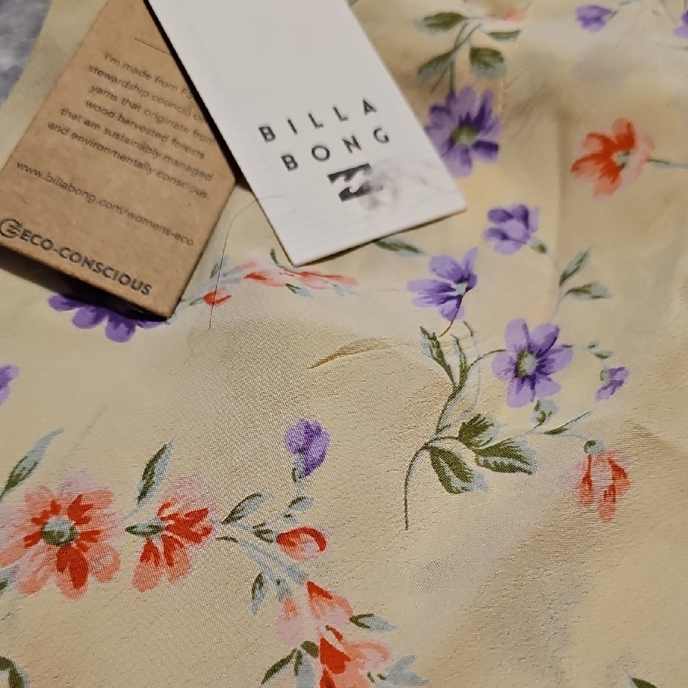 Billabong Floral Dress with Purple and Orange Accents - Picture 2 of 6